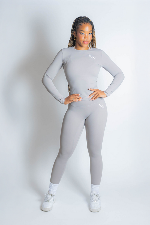 EYW Women's Grey Long Sleeve Active Set